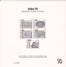 1976 italia foglietto usato  Roma