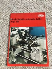 TRAUB Single Spindle Automatic Lathe Type TB Sales Catalog, German Made for sale  Shipping to South Africa