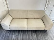 Seater cream leather for sale  BELVEDERE