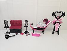 Monster High Draculaura's Powder Room Juego Bañera Vanity Muebles Silla  segunda mano  Embacar hacia Argentina