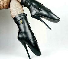 Nuovi stivali da balletto donna tacchi alti stringati pelle verniciata punta a punta, usato usato  Spedire a Italy