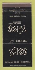 Capa Matchbook - Kikos Restaurante Mexicano Los Angeles CA 30 Strike, usado comprar usado  Enviando para Brazil