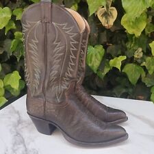 Justin Genuine Exotic Western Cowboy Boots Men's Size 10 D Style 2417 Brown USA for sale  Shipping to South Africa