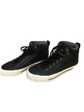 Nuevo All Star Converse cuero sintético negro con cordones Reino Unido 6, usado segunda mano  Embacar hacia Argentina