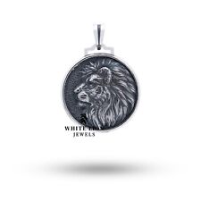 African Lion king Big Cat Animal Jungle Pendant 925 Silver Gift Men Leo for sale  Shipping to South Africa