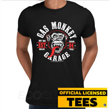 Gas Monkey Garage Round Seal Licensed Fast and Loud Original Black Men T-shirt for sale  Shipping to South Africa