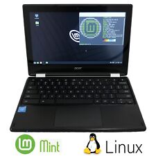 Computadora portátil Linux como nueva - 16 GB SSD 4 GB 11,6" Intel 1,6 GHz Acer C738T canela netbook, usado segunda mano  Embacar hacia Argentina