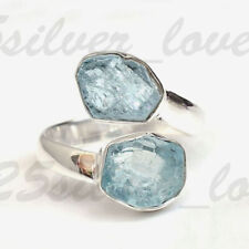 Rough Aquamarine 925 Sterling Silver Ring Mother's Day Jewelry All Size MP-14 for sale  Shipping to South Africa