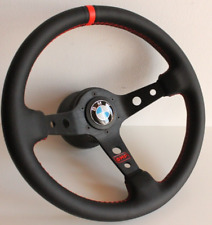 Volante compatível com BMW Deep Dish Leather Racing E38 E39 E46 Z3 Sport 99-04 comprar usado  Enviando para Brazil