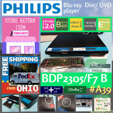 Philips Reproductor Blu-Ray DVD (BDP2305/F7 B) Wi-Fi/DVD escalado de video con control remoto, usado segunda mano  Embacar hacia Argentina