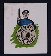 Adesivo de água segura original da década de 1920 Wehrle Watchman B8S2, usado comprar usado  Enviando para Brazil