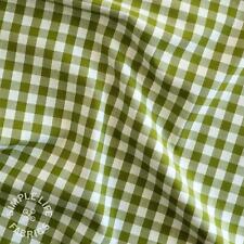Gingham fabric moss for sale  SHEPTON MALLET