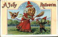 Cartão postal em relevo Halloween JOL Head Witch Series 914 c1910 comprar usado  Enviando para Brazil