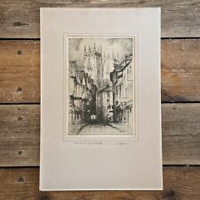 Vintage etching print for sale  CRANLEIGH