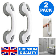 Used, 2 X SAFETY SUPPORT HAND RAIL HANDLE BAR GRIP GRAB SUCTION BATH BATHROOM SHOWER for sale  Shipping to South Africa