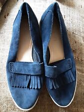 Clarks navy suede for sale  SEAFORD