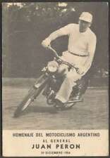 Postal Juan Domingo Perón Presidente Argentina en Motocicleta RRR  segunda mano  Argentina 