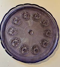 Vintage Violet Art Glass Cake Stand Serving Platter 10” for sale  Shipping to South Africa