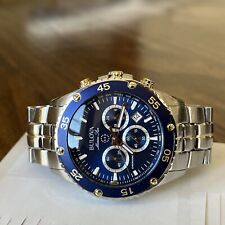 *PRECISA DE REPARO* BULOVA MARINE STAR relógio masculino cronógrafo dois tons - 98B400 $450 comprar usado  Enviando para Brazil