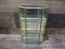 Vintage Brass Mirror Glass Mini Perfume Hanging Curio Display Case 3 Shelves  for sale  Pittsburgh
