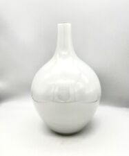 Emerytowany wazon IKEA Salong Ręcznie robiony nieprzezroczysty biały szkło w obudowie styl MCM 8" wys. na sprzedaż  Wysyłka do Poland