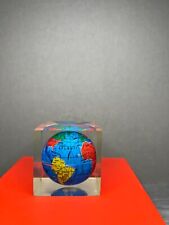 Cubo de cristal com decoração de escritório planeta terra, decoração de mesa comprar usado  Enviando para Brazil