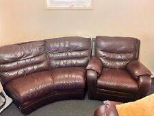 Leather seater sofa for sale  DAGENHAM