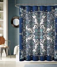 Istanbul Blue Fabric Shower Curtain: Floral Mandala Design Original NWOP for sale  Sharon