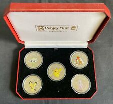 Pokemon Coloured Silver Proof Coins - Niue - Pobjoy Mint - Complete Set Boxed for sale  Shipping to United States