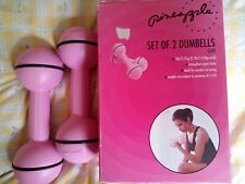 Set Of 2 Dumbells 5lb (2.5lb/1.13 Kg each) Pink Pineapple for sale  Shipping to South Africa