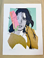Andy Warhol Mick Jagger azul/dourado, 1975 Pl. Número de mão assinado edição limitada 22 X 30 pol, usado comprar usado  Enviando para Brazil