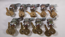 Lot of 9 1-1/8" flat key cam barrel lock med cabinet mailbox glass display case for sale  Shipping to South Africa