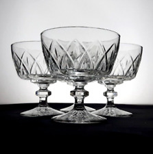 4x Patterned Glass 9cm Sundae Dessert Bowls - Stemmed Vintage for sale  Shipping to South Africa