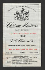 Wine label 1989 d'occasion  Expédié en Belgium