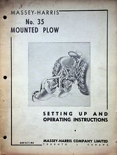 Used, Vtg Original Massey Ferguson MF 35 Mounted Plow Setting Up and Operator's Manual for sale  Shipping to Ireland