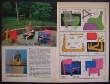 Modern PATIO CHAIRS 1972 How-To build PLANS Mod Plywood, used for sale  Shipping to South Africa