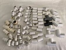 Lot Of 65 Mixed PVC Pipe Fittings 1/2 & 3/4  Elbows Couplers Adapters Caps for sale  Shipping to South Africa