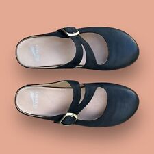 Dansko Mary Jane Shoes Womens Black Leather Comfort Clogs  Mules Size 39 8.5-9 for sale  Shipping to South Africa