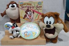 Lote Warner Bros Baby Looney Tunes Baby Taz Silvestre Peluche Juego de Garabatos Placa, usado segunda mano  Embacar hacia Argentina