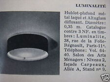 Publicité 1962 luminalite d'occasion  Compiègne