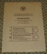 Nostalgie stimmzettel zur gebraucht kaufen  Deutschland