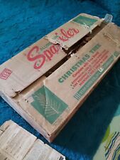 Vintage 1950s Aluminum 6 Foot Christmas Tree in BOX Instructions Awesome Find! for sale  Upland