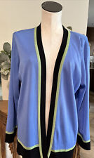 Cardigã suéter feminino HOWARD WOLF ESCAPE azul médio aberto frontal SW4 comprar usado  Enviando para Brazil