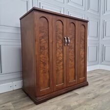 Used, Retro Vintage Art Deco Style Bi-Fold Media Cabinet Cupboard Sideboard Storage for sale  Shipping to South Africa