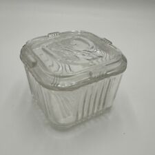Prato de geladeira de vidro vintage pequeno quadrado com tampa padrão vegetal chalé comprar usado  Enviando para Brazil