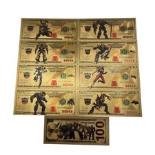 8 peças America Super gold nota herói brinquedo cartões de ingresso dourados para fãs presente, usado comprar usado  Enviando para Brazil