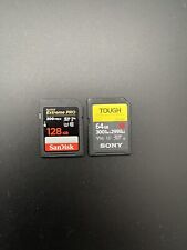 SDXC UHS-II V90 SD Card Bundle - SanDisk 128GB Extreme PRO / Sony Tough 64GB for sale  Shipping to South Africa