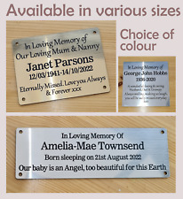 Personalised engraved plaque for sale  FROME