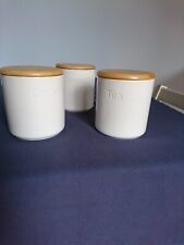 Set of 3 John Lewis storage jars cannisters tea coffee sugar for sale  NOTTINGHAM