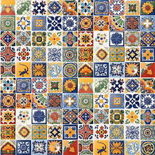 #002) SPECIAL SALE 100 Mexican Tiles Ceramic Mexico Talavera Tile  for sale  Shipping to South Africa